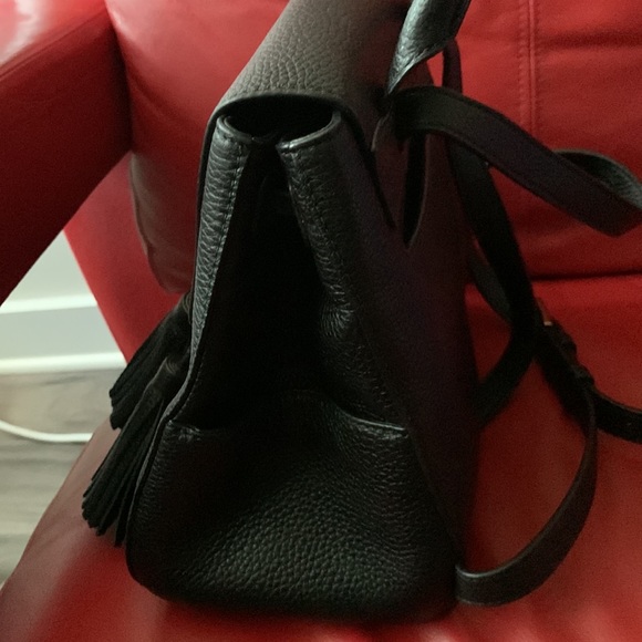 NWOT Tory Burch Thea Black Pebbled Leather Mini Backpack Bag - Picture 7 of 13